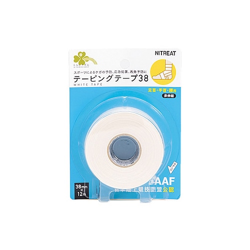 くらしリズム ニトリート テーピングテープ38 足首用 非伸縮 38mm×12m (1巻) 足首・手首・腰用 テーピングテープ