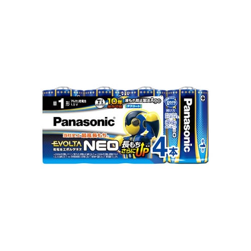 パナソニック アルカリ乾電池 エボルタ ネオ 単1形 LR20NJ/4SW (4本入) エボルタネオ