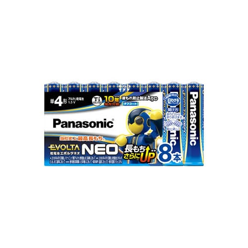 パナソニック アルカリ乾電池 エボルタ ネオ 単4形 LR03NJ/8SW (8本入) エボルタネオ