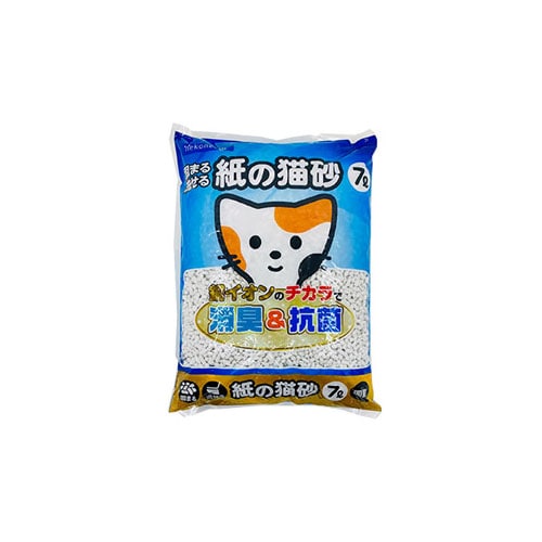 ペットライブラリー ネコネル 固まる流せる紙の猫砂 (7L) 猫用トイレ砂 燃やせる トイレに流せる 紙砂 nekoneru