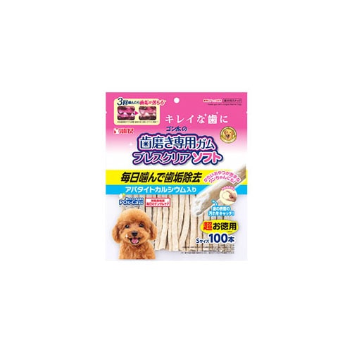 マルカン サンライズ ゴン太の歯磨き専用ガム ブレスクリアソフト アパタイトカルシウム入り S 超お徳用 SHG-036 (100本) 犬用おやつ デンタルケア