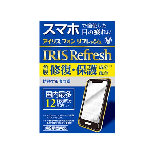 【第2類医薬品】大正製薬 アイリス フォン リフレッシュ (12mL) 目薬 スマホで酷使した目の疲れに 【セルフメディケ ーション税制対象商品】