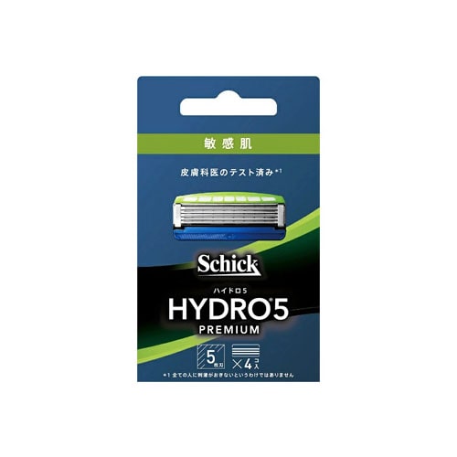 シック ハイドロ5 プレミアム 敏感肌 替刃 (4個) カミソリ 髭剃り 5枚刃 Schick