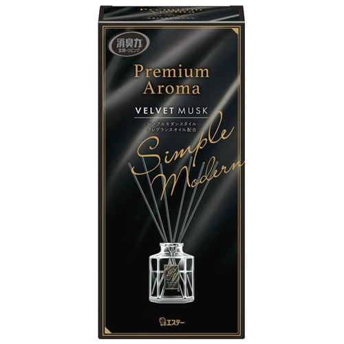 エステー お部屋の消臭力 プレミアムアロマ スティック ベルベットムスク (1セット) 本体 消臭・芳香剤 Premium Aroma Stick