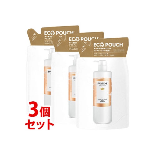 《セット販売》　P&G パンテーン エフォートレス コンプリートナイトリペアー シャンプー つめかえ用 (350mL)×3個セット 詰め替え用 ノンシリコン　【P＆G】