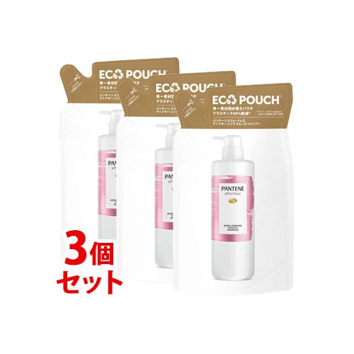 《セット販売》　P&G パンテーン エフォートレス グッドモーニングスムース シャンプー つめかえ用 (350mL)×3個セット 詰め替え用 ノンシリコン　【P＆G】