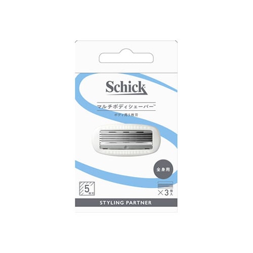 シック マルチボディシェーバー 替刃 (3個) カミソリ Schick 男性 全身用 体毛 メンズ