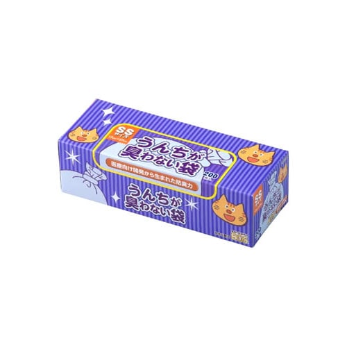 クリロン化成 うんちが臭わない袋 BOS ネコ用 SSサイズ (200枚) ボス ゴミ袋 エチケット袋