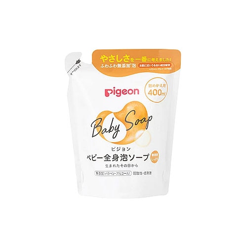ピジョン 全身泡ソープ しっとり つめかえ用 (400mL) 詰め替え用 ベビー用ボディソープ ベビーソープ