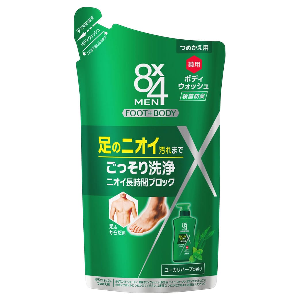 花王 8×4  エイトフォー メン 薬用ボディウォッシュ つめかえ用 (300mL) 詰め替え用 男性用 メンズボディソープ　【医薬部外品】