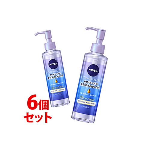 《セット販売》 花王 ニベア クレンジングオイル ディープクリア 本体 (195mL)×6個セット メイク落とし