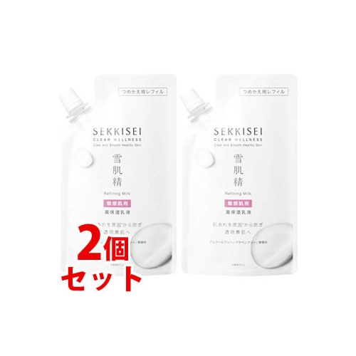 《セット販売》 コーセー 雪肌精 クリアウェルネス リファイニング ミルク SS つめかえ用 (120mL)×2個セット 詰め替え用 敏感肌用 乳液 SEKKISEI
