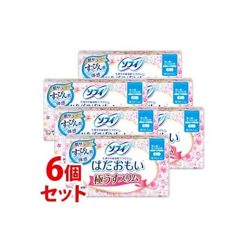 《セット販売》　ユニチャーム ソフィ はだおもい 極うすスリム 210 多い昼～ふつうの日用 羽なし 21cm (27枚)×6個セット 生理用ナプキン　【医薬部外品】