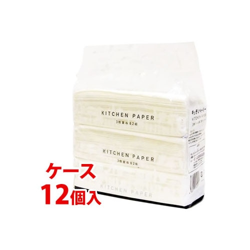 《ケース》 くらしリズム キッチンペーパー (3枚重ね82組(246枚)×3パック)×12個 日本製