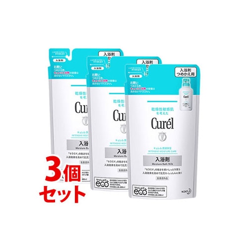 《セット販売》 花王 キュレル 潤浸保湿 入浴剤 つめかえ用 (360mL)×3個セット 詰め替え用 curel 【医薬部外品】