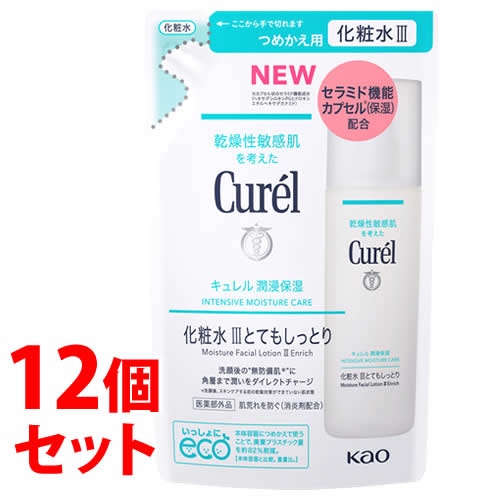 《セット販売》 花王 キュレル 潤浸保湿 化粧水 III 3 とてもしっとり つめかえ用 (130mL)×12個セット 詰め替え用 curel 【医薬部外品】