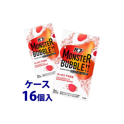 《ケース》 花王 バブ モンスターバブル スッキリFREE (70g×6錠)×16個 入浴剤 炭酸タイプ 【医薬部外品】