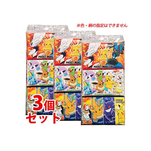 《セット販売》 ハヤシ商事 水に流せるポケットティシュ ポケモン (16枚(8組)×6個)×3個セット ポケットティッシュ ポケットモンスター