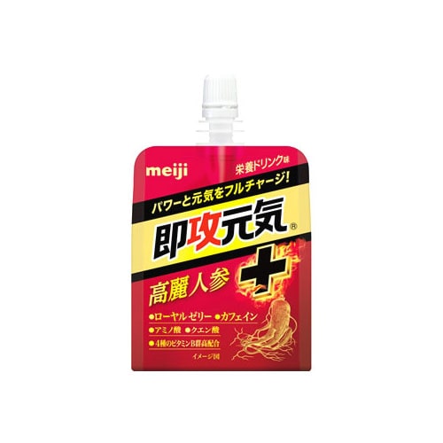明治 即攻元気ゼリー 高麗人参+栄養ドリンク味 (180g) ゼリー飲料 アミノ酸 クエン酸 ※軽減税率対象商品