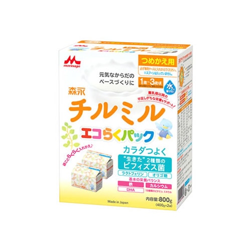 森永乳業 チルミル エコらくパック つめかえ用 (800g) 詰め替え用 1歳-3歳 粉ミルク 乳児用調整粉乳 ※軽減税率対象商品