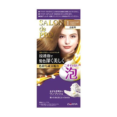 ダリヤ サロン ド プロ 泡のヘアカラー エクストラリッチ 白髪用 1 シャイニングブラウン (1セット) 白髪染め 【医薬部外品】