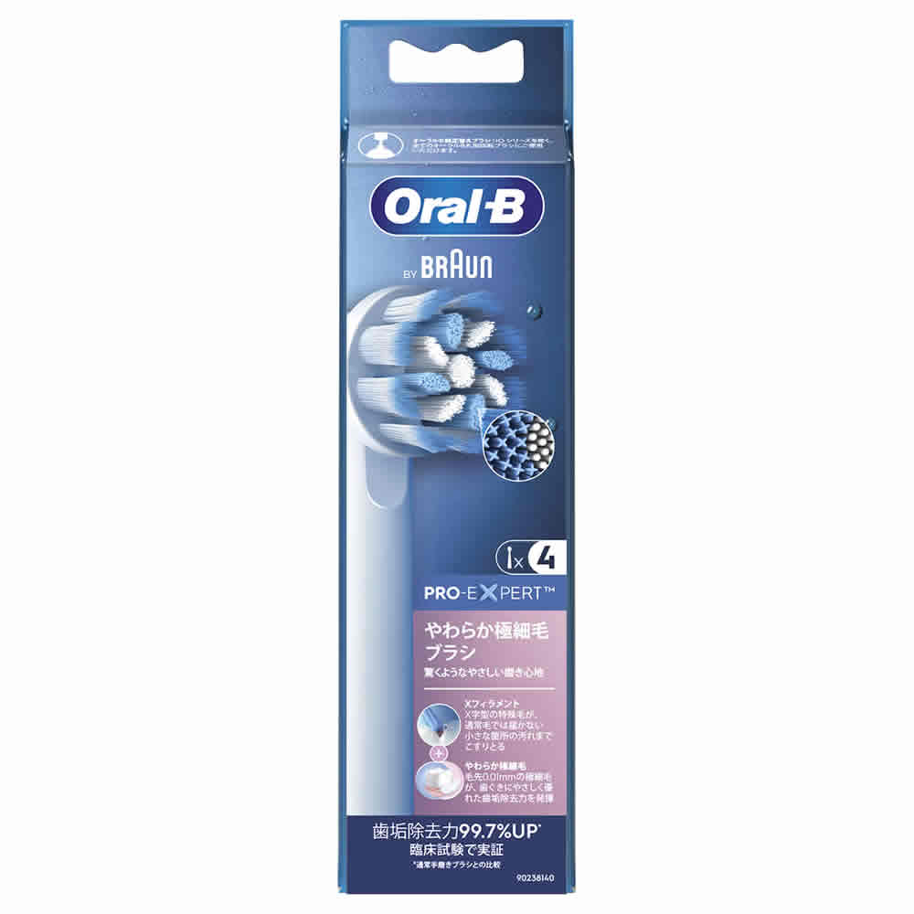 P&G ブラウン オーラルB EB60X-4HB やわらか極細毛ブラシ (4本) 電動歯ブラシ 替えブラシ　【P＆G】