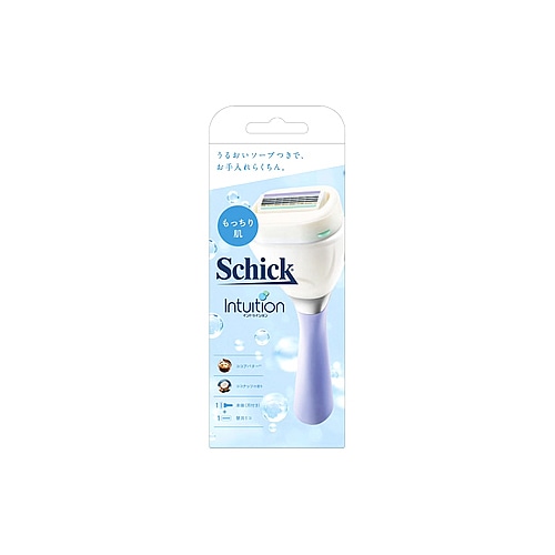 シック イントゥイション もっちり肌 スリムホルダー (1セット) 女性用カミソリ Schick