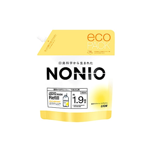 ライオン NONIO ノニオ マウスウォッシュ ノンアルコール ライトハーブミント つめかえ用 (950mL) 詰め替え用 洗口液 【医薬部外品】