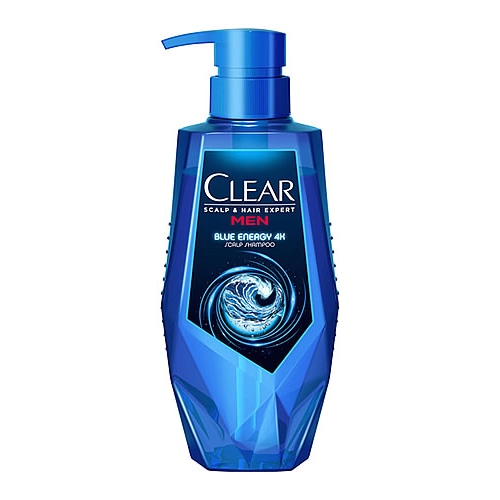 ユニリーバ クリア ブルーエナジー 4x スカルプシャンプー ポンプ (350g) メンズ 男性用 シャンプー CLEAR
