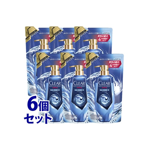 《セット販売》 ユニリーバ クリア ブルーエナジー 4x スカルプコンディショナー つめかえ用 (280g)×6個セット 詰め替え用 男性用 スカルプケア CLEAR