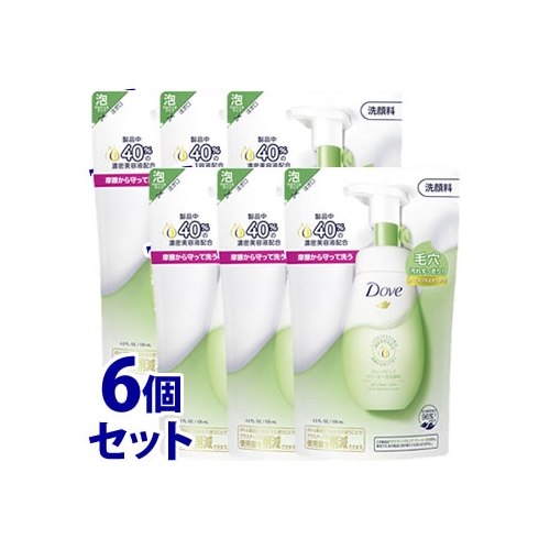 《セット販売》 ユニリーバ ダヴ ディープピュア クリーミー泡洗顔料 つめかえ用 (125mL)×6個セット 詰め替え用 洗顔料 Dove