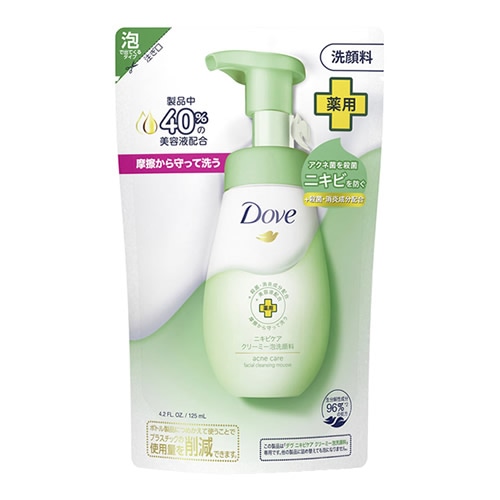 ユニリーバ ダヴ ニキビケア クリーミー泡洗顔料 つめかえ用 (125mL) 詰め替え用 洗顔料 Dove 【医薬部外品】