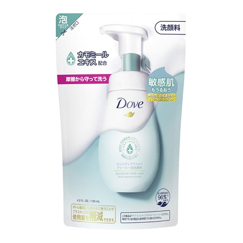 ユニリーバ ダヴ センシティブマイルド クリーミー泡洗顔料 つめかえ用 (125mL) 詰め替え用 洗顔料 Dove