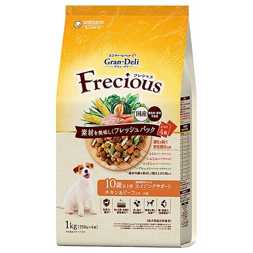 ユニチャーム グラン・デリ フレシャス Frecious 10歳以上用 チキン＆ビーフ入り (1kg) ドッグフード