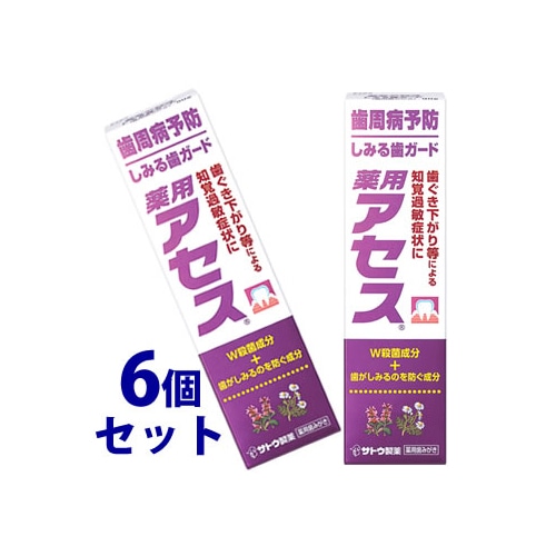 《セット販売》 佐藤製薬 薬用アセス しみる歯ガード (90g)×6個セット 薬用歯みがき ハミガキ 歯周病 【医薬部外品】