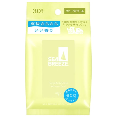 ファイントゥデイ シーブリーズ フェイス&ボディシート N ヴァーベナクール (30枚) 制汗デオドラント
