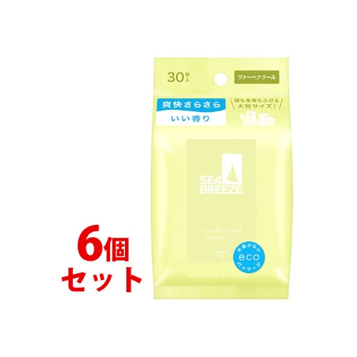 《セット販売》 ファイントゥデイ シーブリーズ フェイス&ボディシート N ヴァーベナクール (30枚)×6個セット 制汗デオドラント