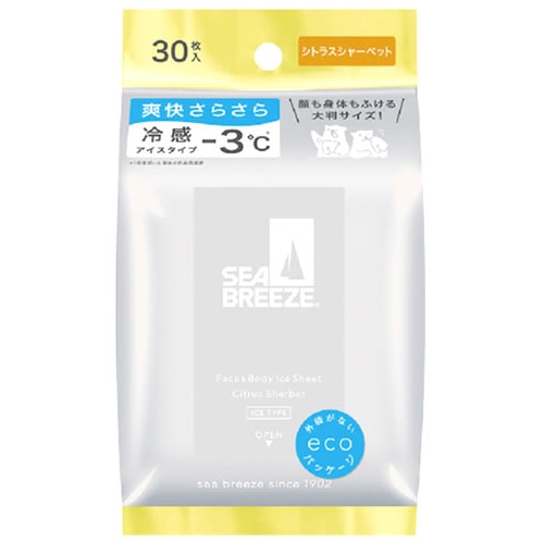 ファイントゥデイ シーブリーズ フェイス&ボディ アイスシート N シトラスシャーベット (30枚) 制汗デオドラント