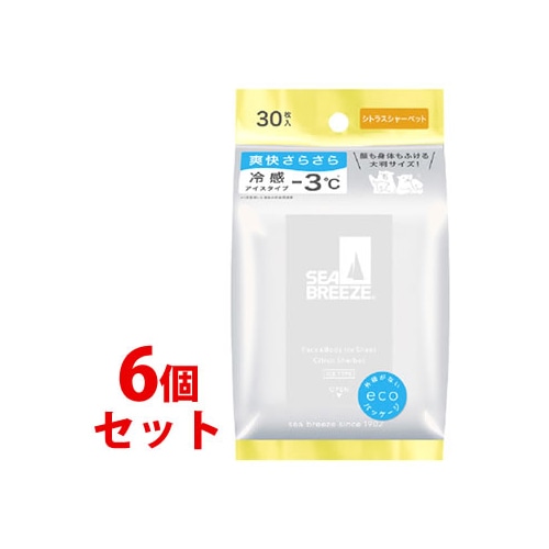 《セット販売》 ファイントゥデイ シーブリーズ フェイス&ボディ アイスシート N シトラスシャーベット (30枚)×6個セット 制汗デオドラント