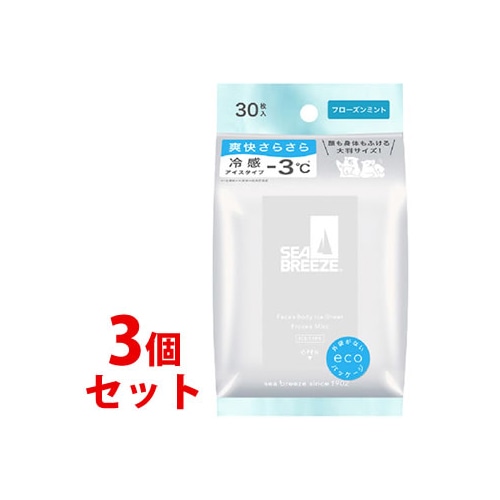 《セット販売》 ファイントゥデイ シーブリーズ フェイス&ボディ アイスシート N フローズンミント (30枚)×3個セット 制汗デオドラント
