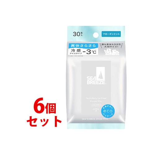 《セット販売》 ファイントゥデイ シーブリーズ フェイス&ボディ アイスシート N フローズンミント (30枚)×6個セット 制汗デオドラント