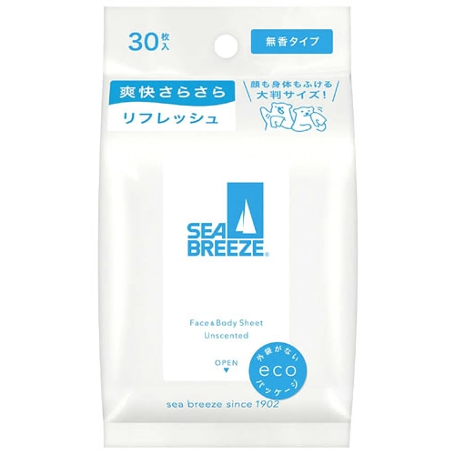 ファイントゥデイ シーブリーズ フェイス&ボディシート N 無香料 (30枚) 制汗デオドラント