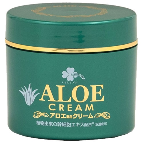 くらしリズム アロエ配合クリーム (220g) アロエエキス ヒアルロン酸 コラーゲン スクワラン