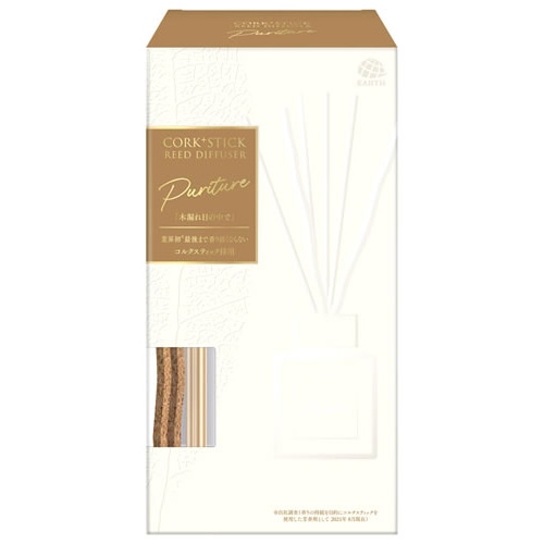 アース製薬 スッキーリ！ コルク+スティック ピュリチャー 木漏れ日の中で (100mL) 芳香剤 Sukki-ri！ CORK+STICK Puriture