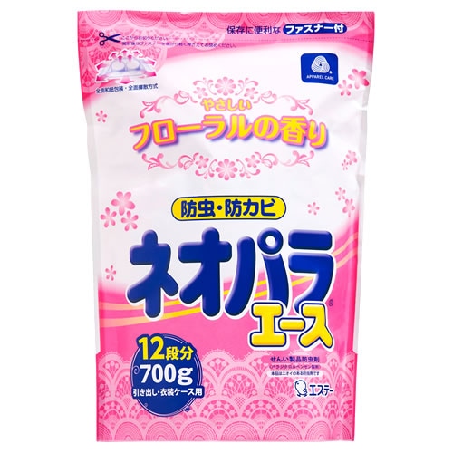 エステー ネオパラエース 引き出し・衣装ケース用 やさしいフローラルの香り (700g) 防虫・防カビ剤