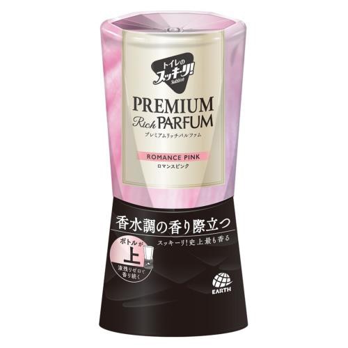 アース製薬 トイレのスッキーリ！ プレミアムリッチパルファム ロマンスピンク (400mL) トイレ用 芳香・消臭剤 置き型 Sukki-ri!