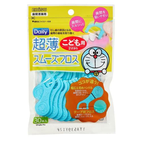 エビス デイリー 超薄 スムーズフロス アイムドラえもん (30本) デンタルフロス 子供用