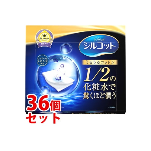 《セット販売》　ユニチャーム シルコット うるうるコットン (40枚)×36個セット コットン