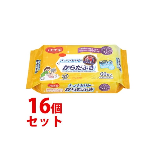 《セット販売》　ピジョン ハビナース さっとさわやか からだふき (60枚)×16個セット 介護用品 清拭 スキンケア用品