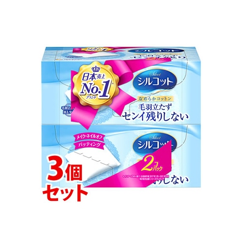 《セット販売》　ユニチャーム シルコット なめらかコットン (82枚×2個)×3個セット コットン